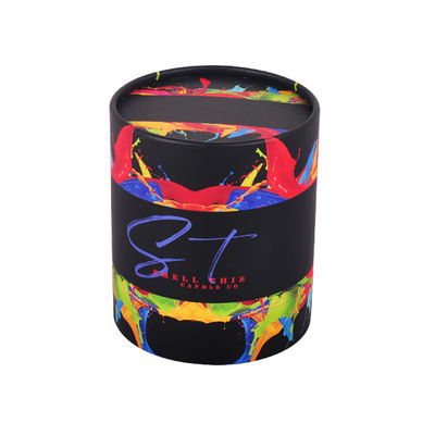 ราคาดี หลอดกระดาษกระดาษแข็งวงกลมสีดำพิมพ์ CMYK รีไซเคิลได้สำหรับบรรจุภัณฑ์ชา ออนไลน์