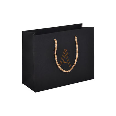 ราคาดี ปั๊มฟอยล์ร้อน ถุงกระดาษดำ มีหูหิ้ว 30x20x10ซม ออนไลน์