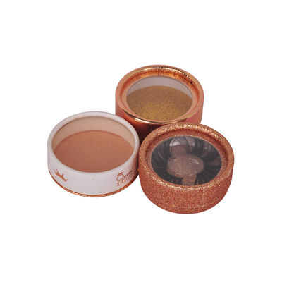 ราคาดี บรรจุภัณฑ์กล่องกระดาษขนตาทรงกลมพร้อมหน้าต่างถาดพลาสติก OEM ออนไลน์